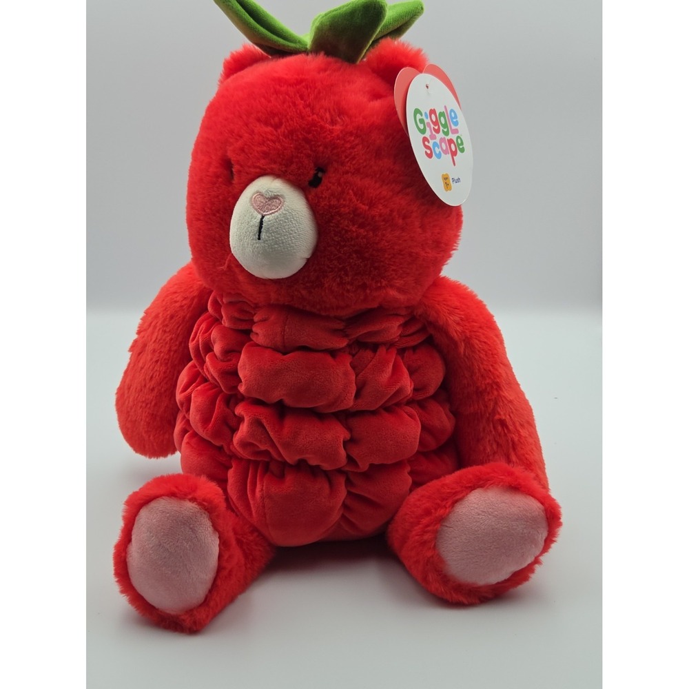 Target Gigglescape 12" Strawberry Ruffled Plush Bear Toy Ruffle Strawbeary